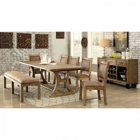 GIANNA DINING 7PC SET( TABLE + 5 CHAIR + BENCH)